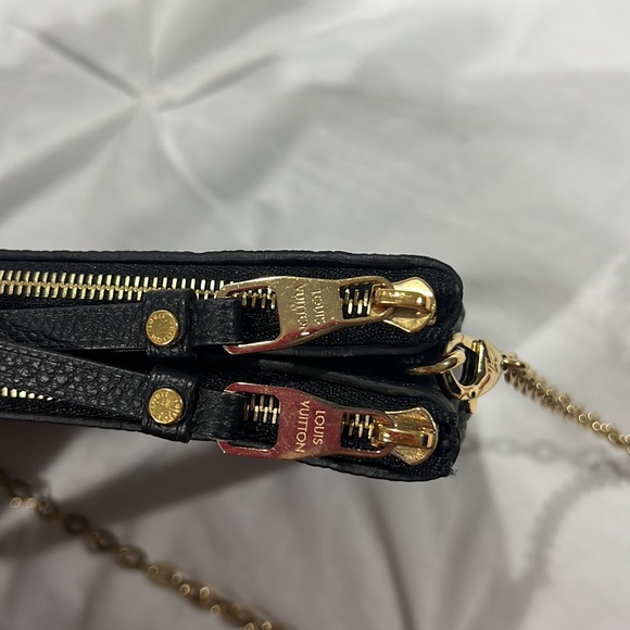 Authentic Louis Vuitton Double Pochette Empriente Noir - Picture 11 of 14